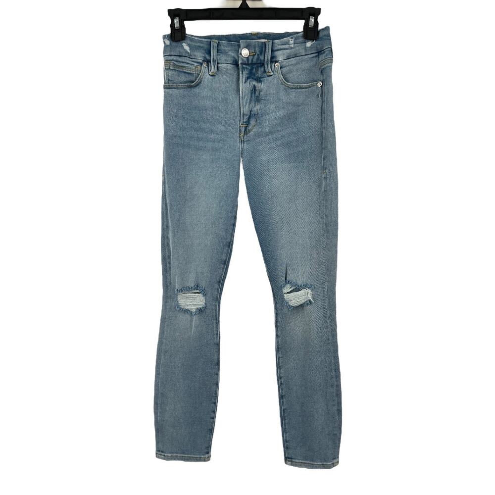 Good American Jeans Good Legs Crop light blue size 2/26 - Picture 2 of 7